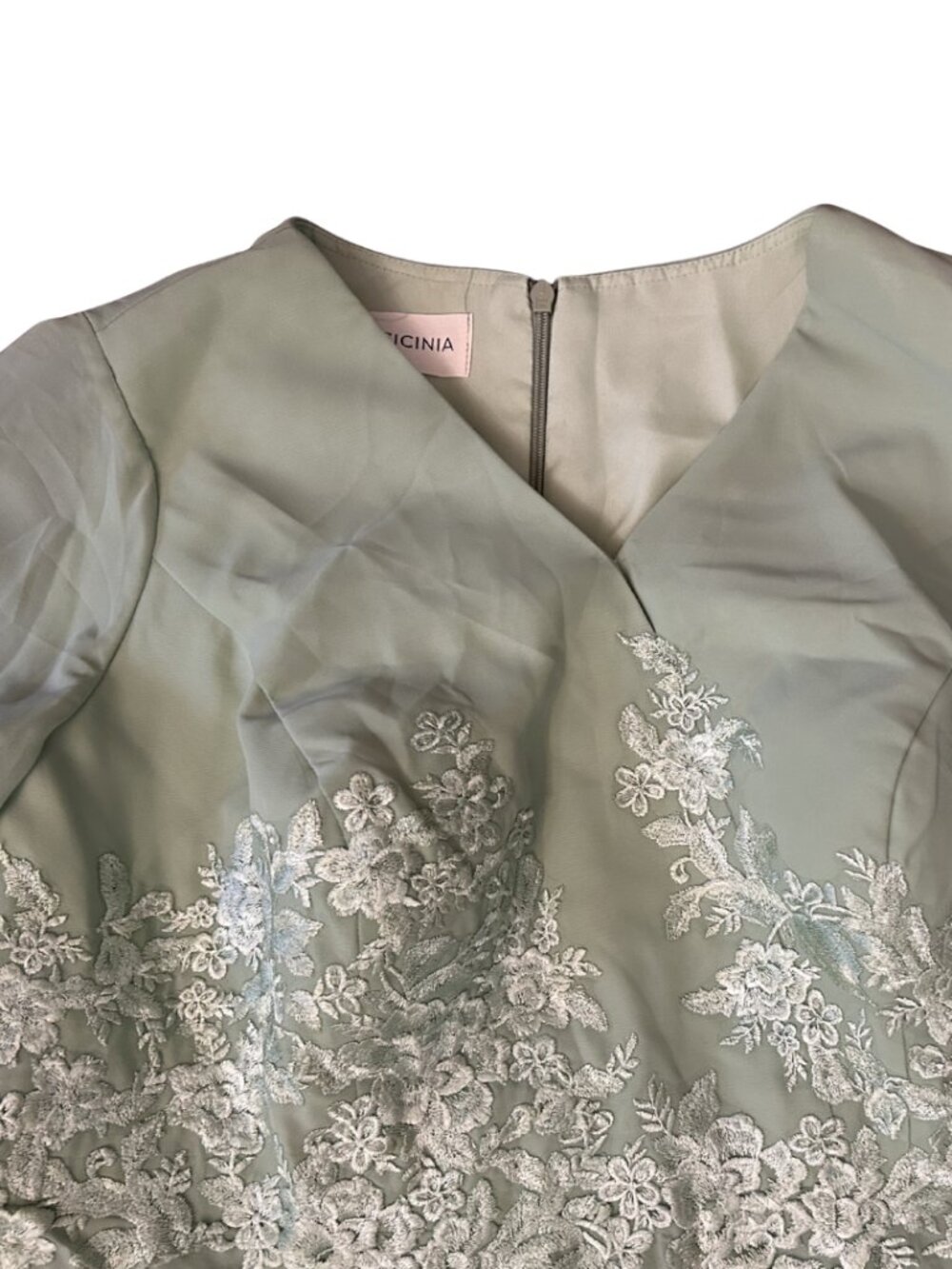 NWT Cicinia Long Sleeves Ankle Length Chiffon Mother Of The Bride Dusty Sage - Picture 8 of 13